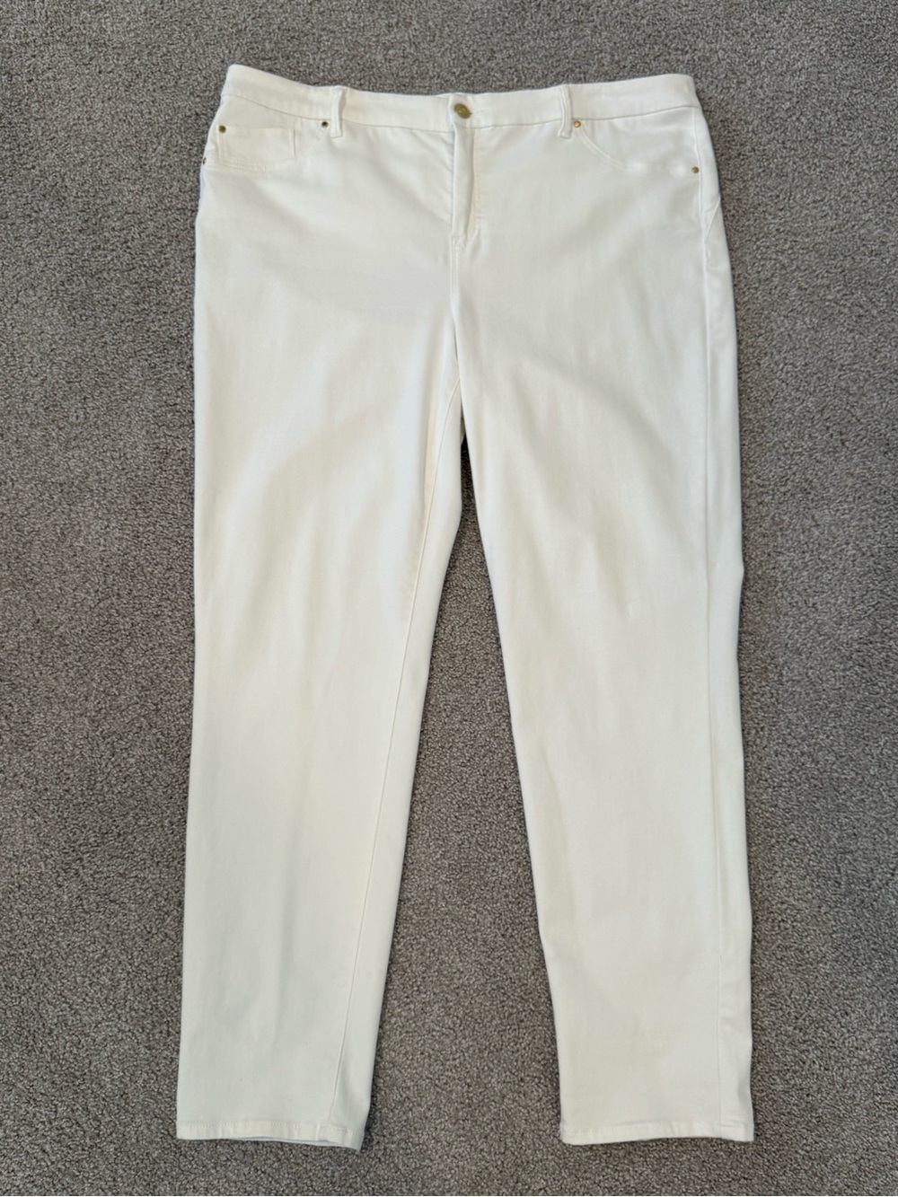 Chico’s So Slimming White Straight-Leg Pants XL
